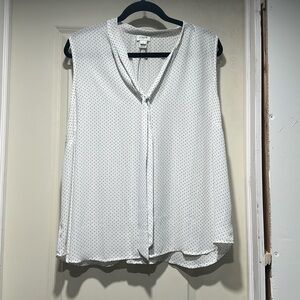 Black and white polka dot blouse